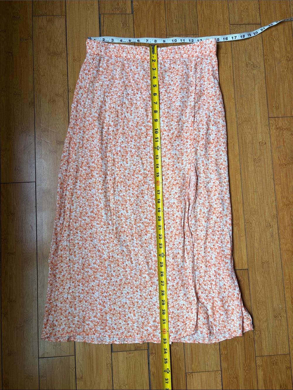 Orange Floral Maxi Skirt - H&M 8 - Picture 4 of 7